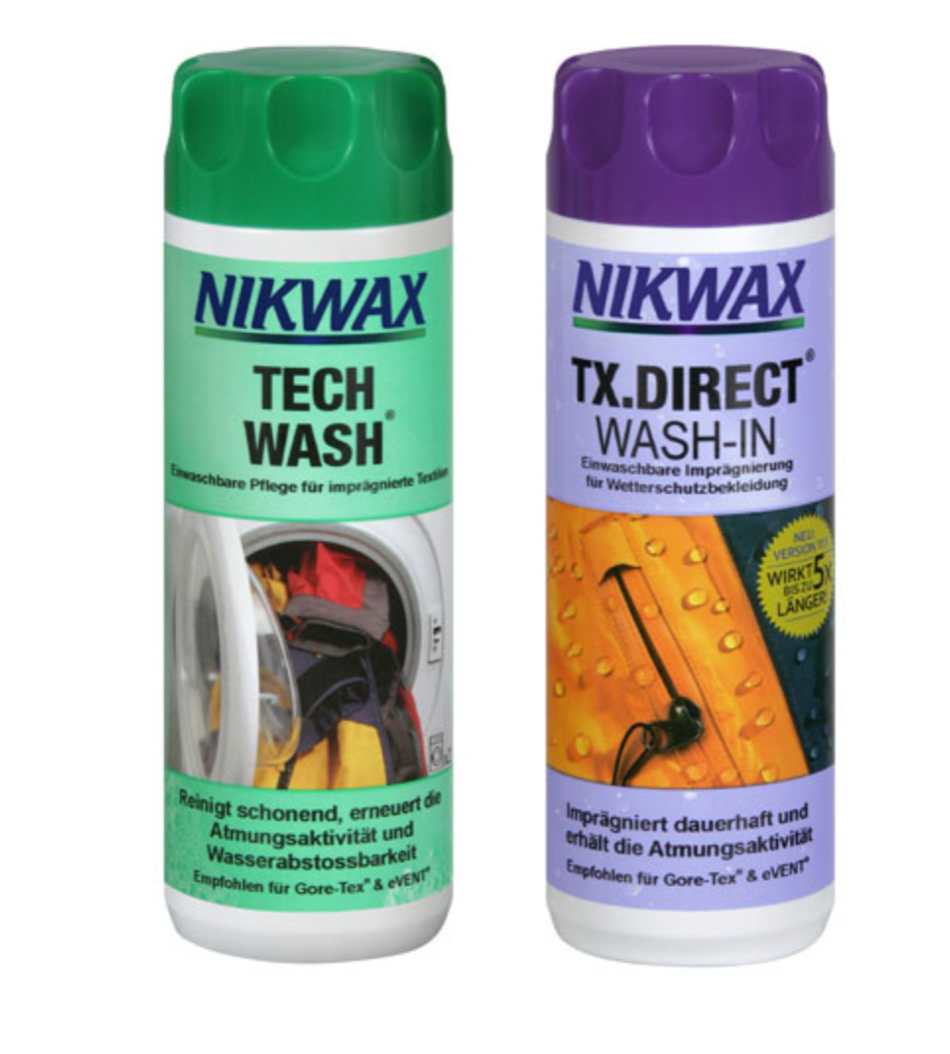 NIKWAX: Tech wash & TX. Direct Wash In